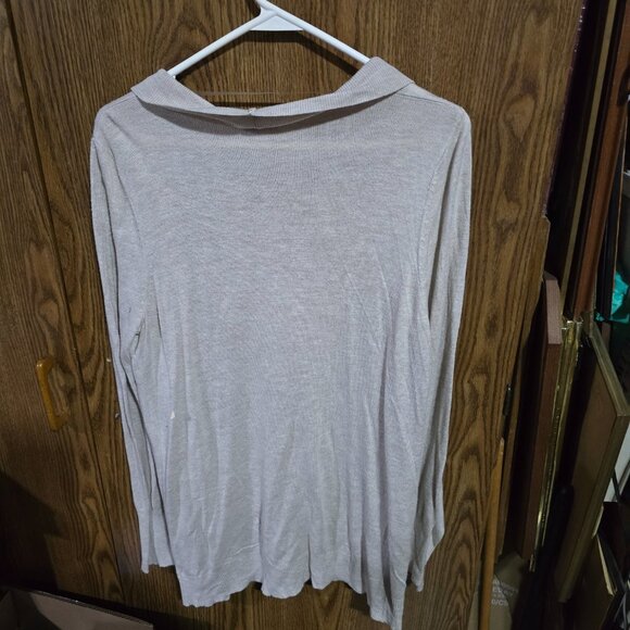Merona Open Front Cardigan Oatmeal Size XL - Picture 2 of 3